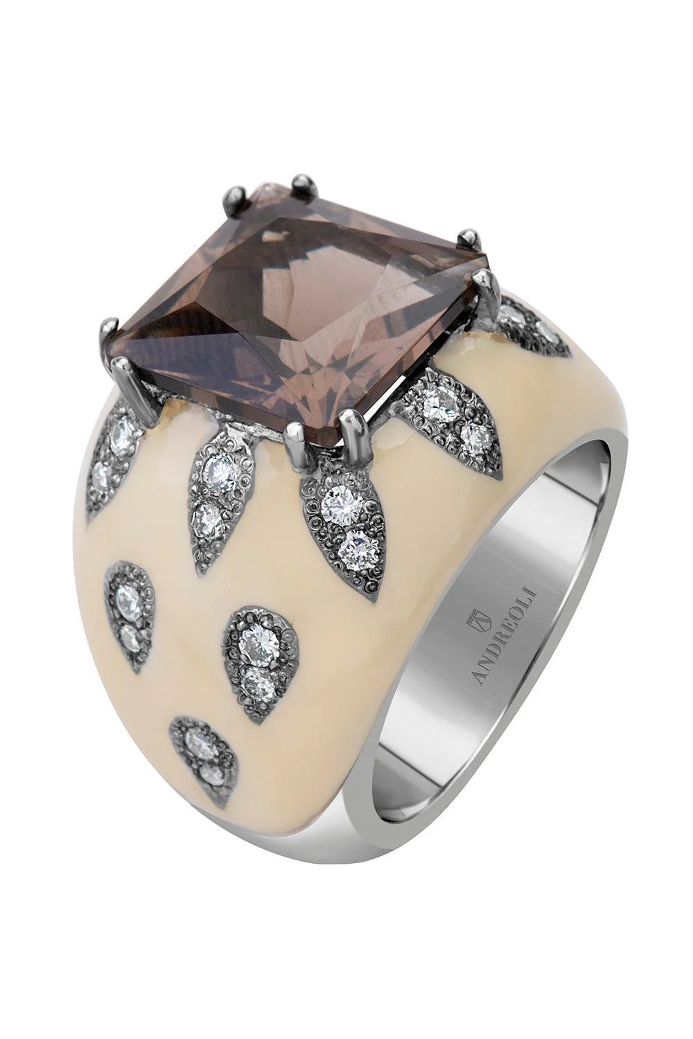 Diamond Smoky Topaz Ring - Image 2
