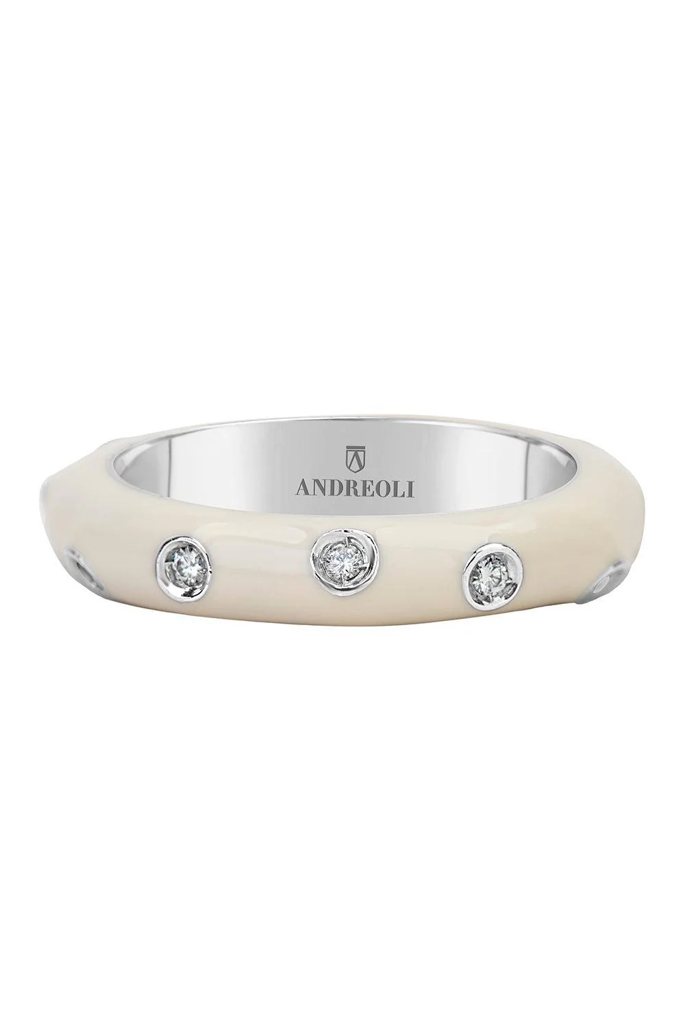 Diamond White Band Ring