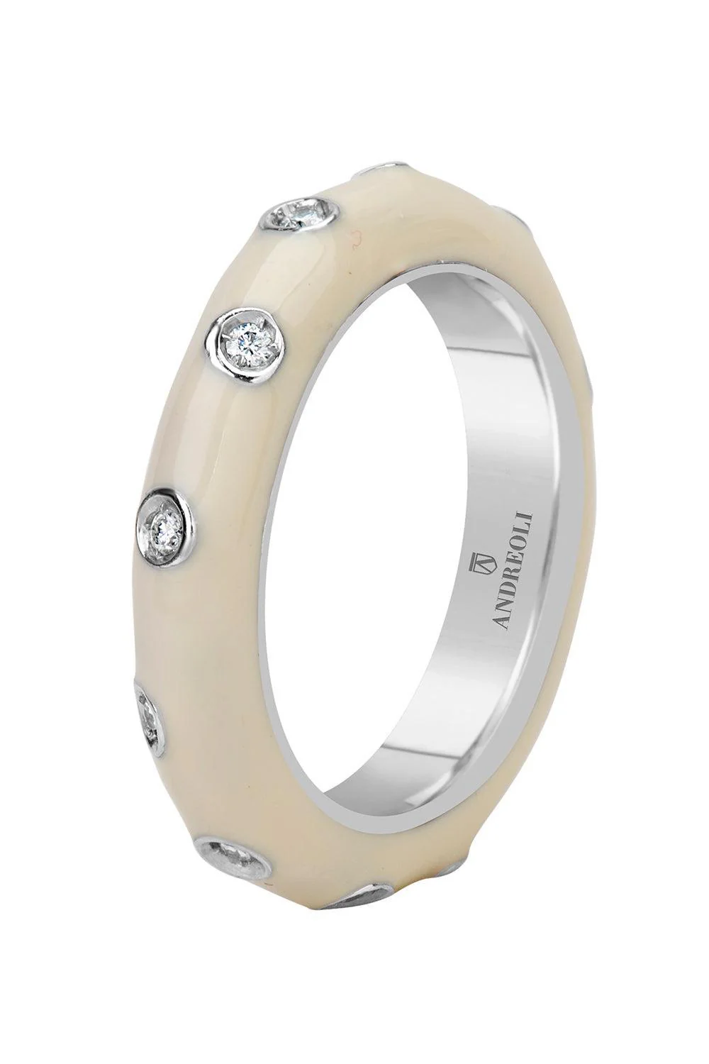 Diamond White Band Ring - Image 2