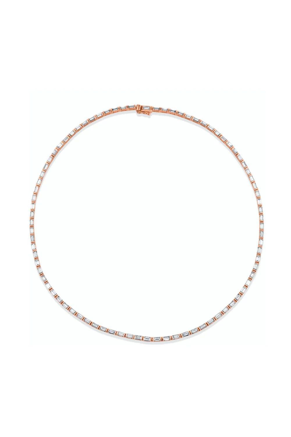 Baguette Diamond Choker Necklace - Image 5