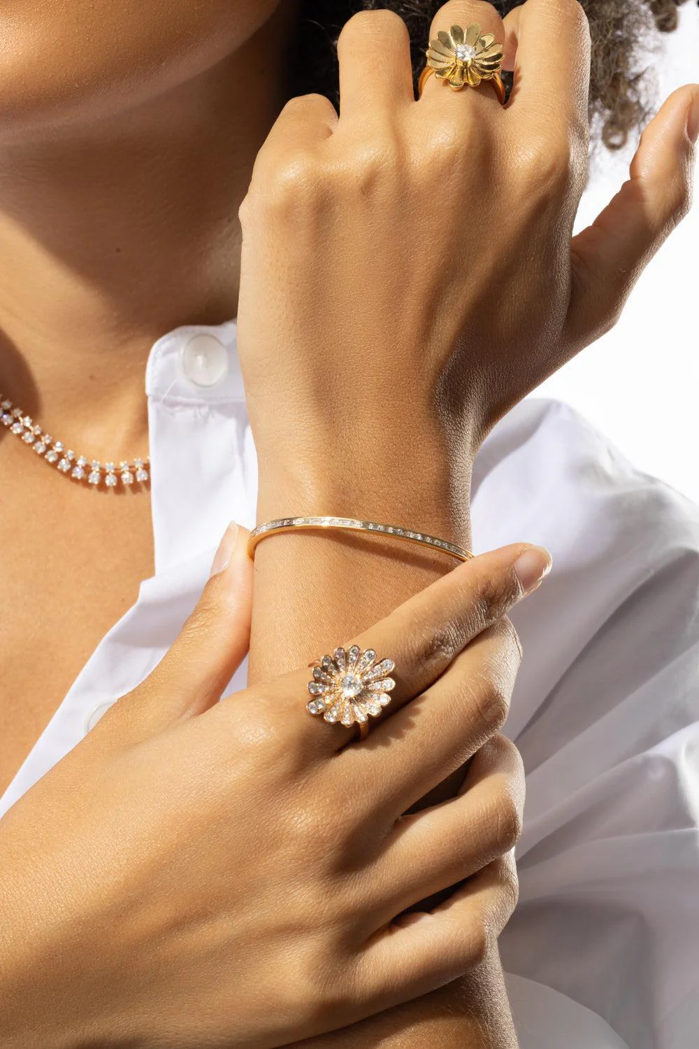 Baguette Diamond Cuff Bracelet - Image 3