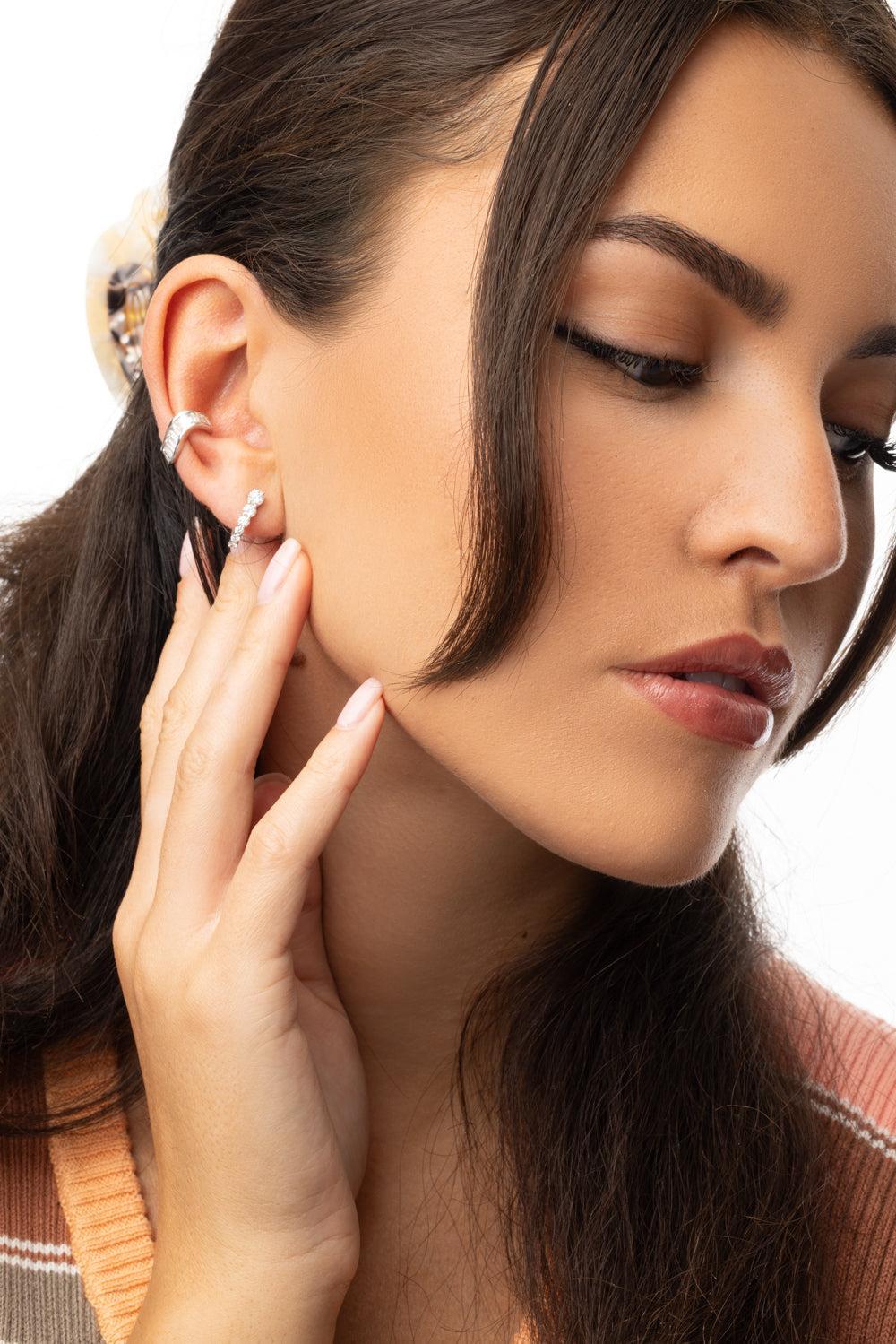 Baguette Wave Ear Cuff - Image 2