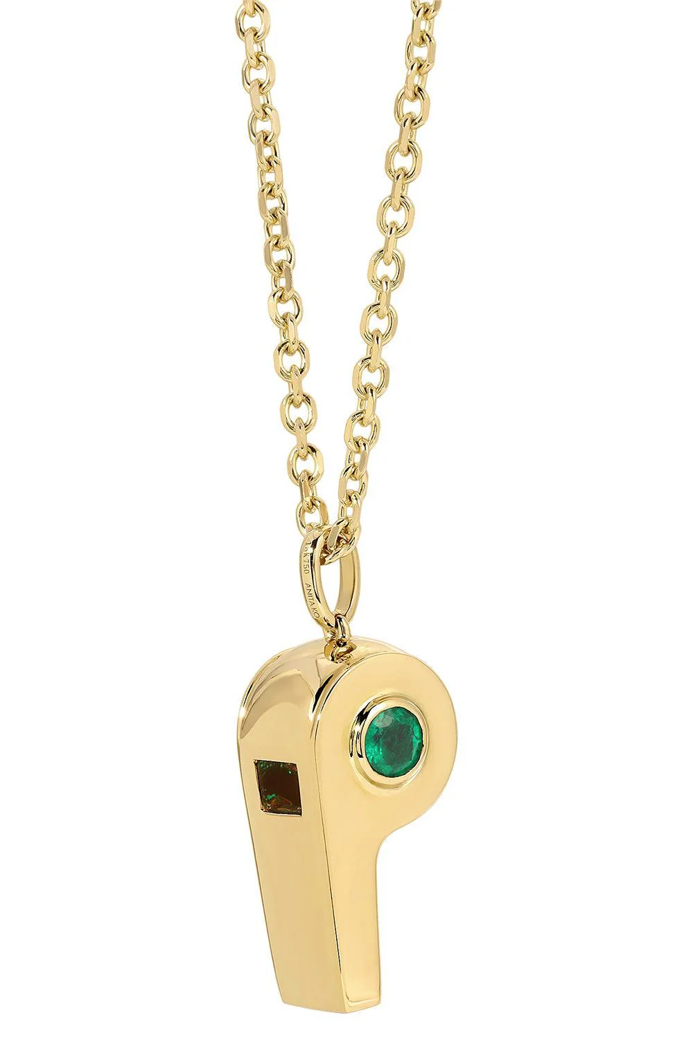 Colombian Emerald Whistle Necklace