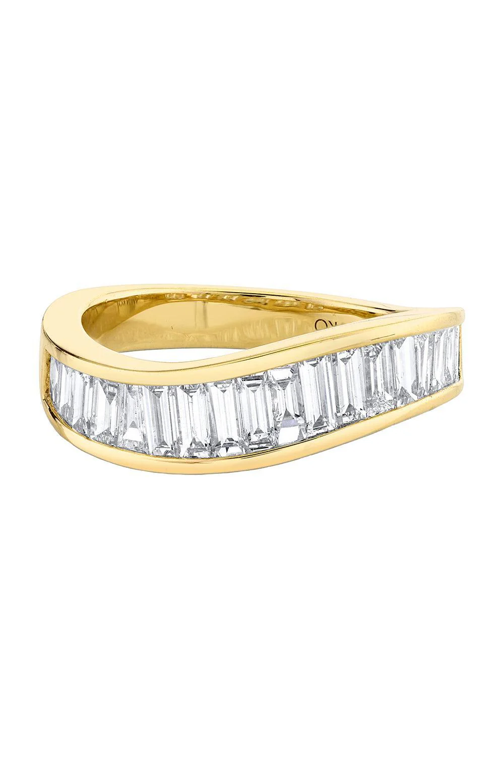 Diamond Baguette Wave Ring