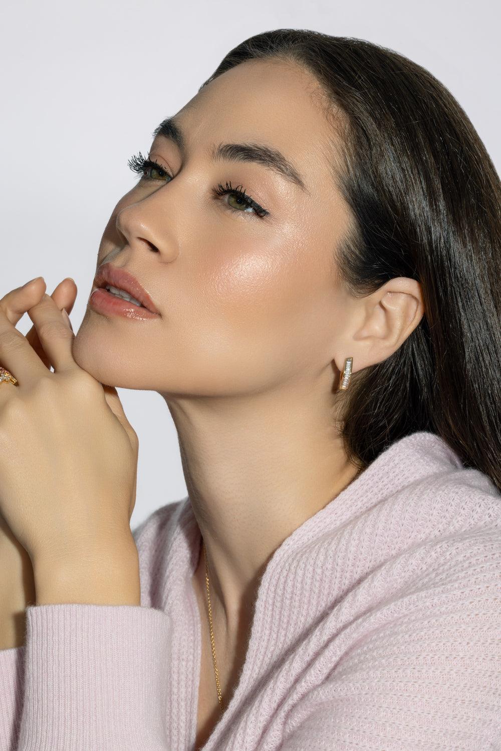 Diamond Classic Georgie Hoop Earrings - Image 2