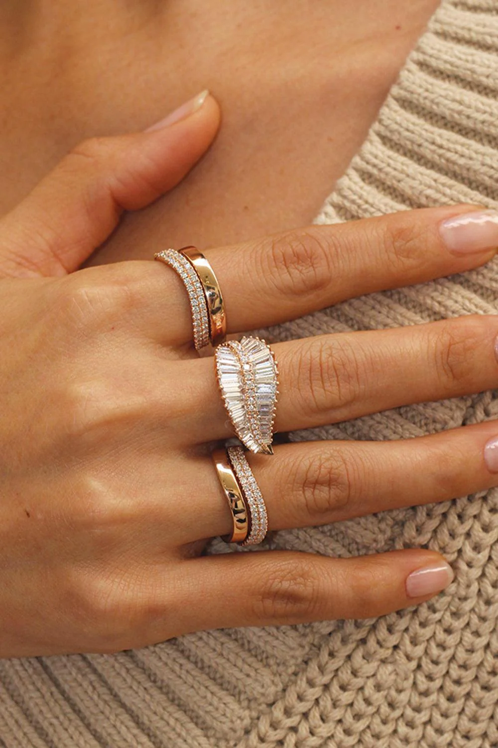 Diamond Curved Ring - Image 2