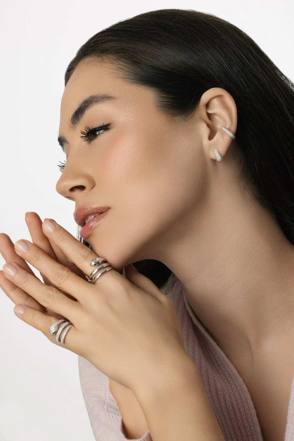 Diamond Heart Ear Cuff - Image 5