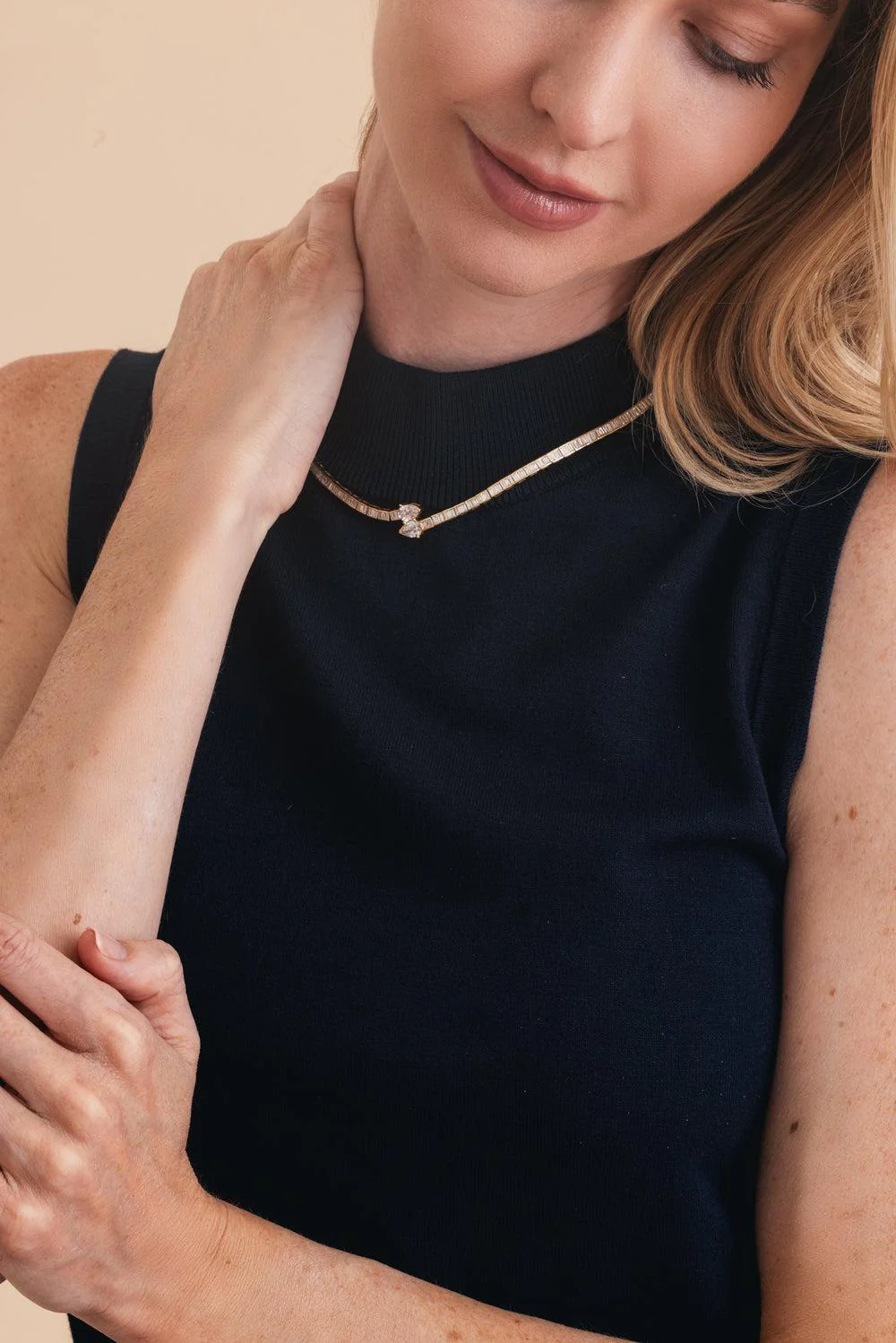 Diamond Saturn Choker Necklace - Image 5