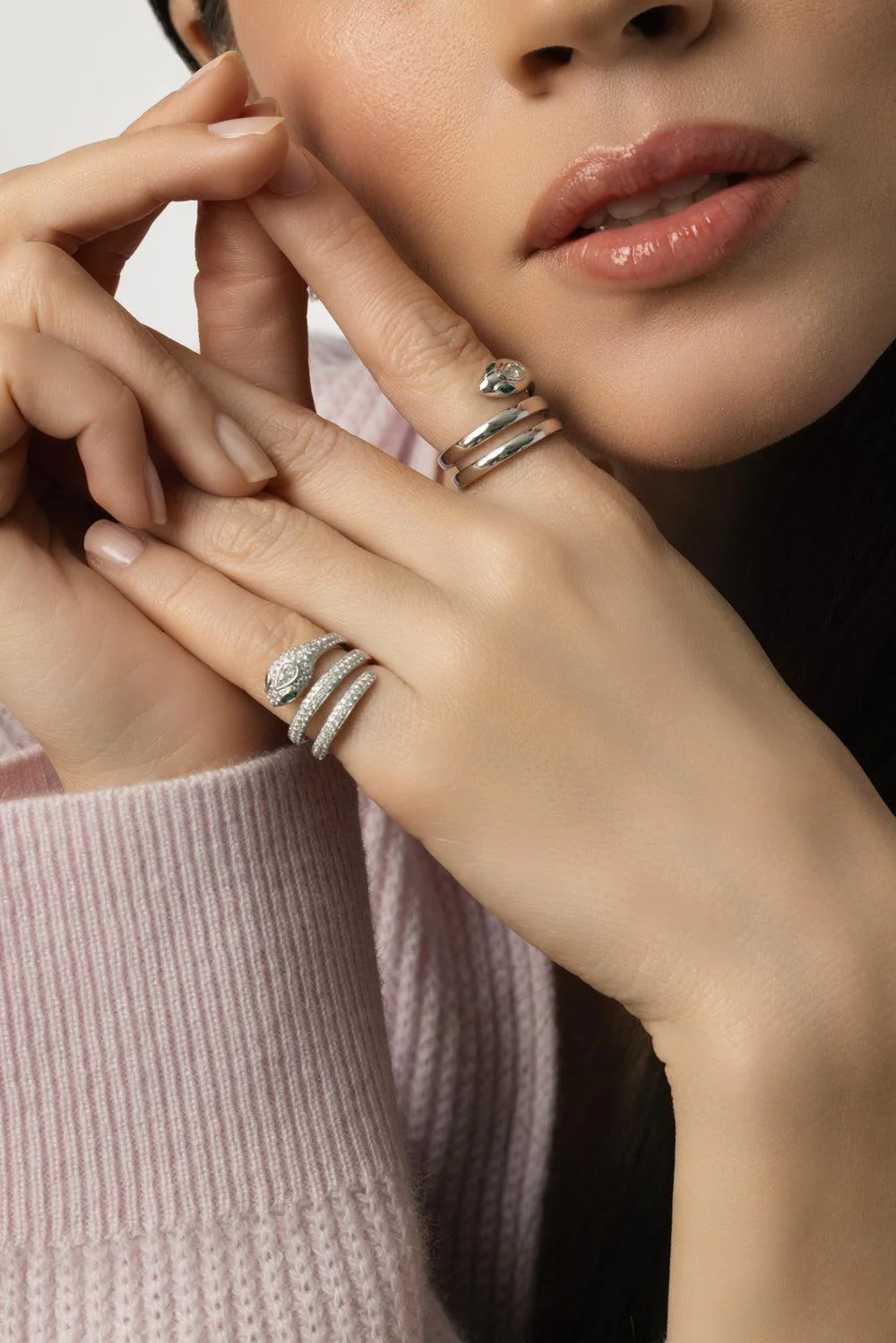 Diamond Snake Coil Ring - Image 4