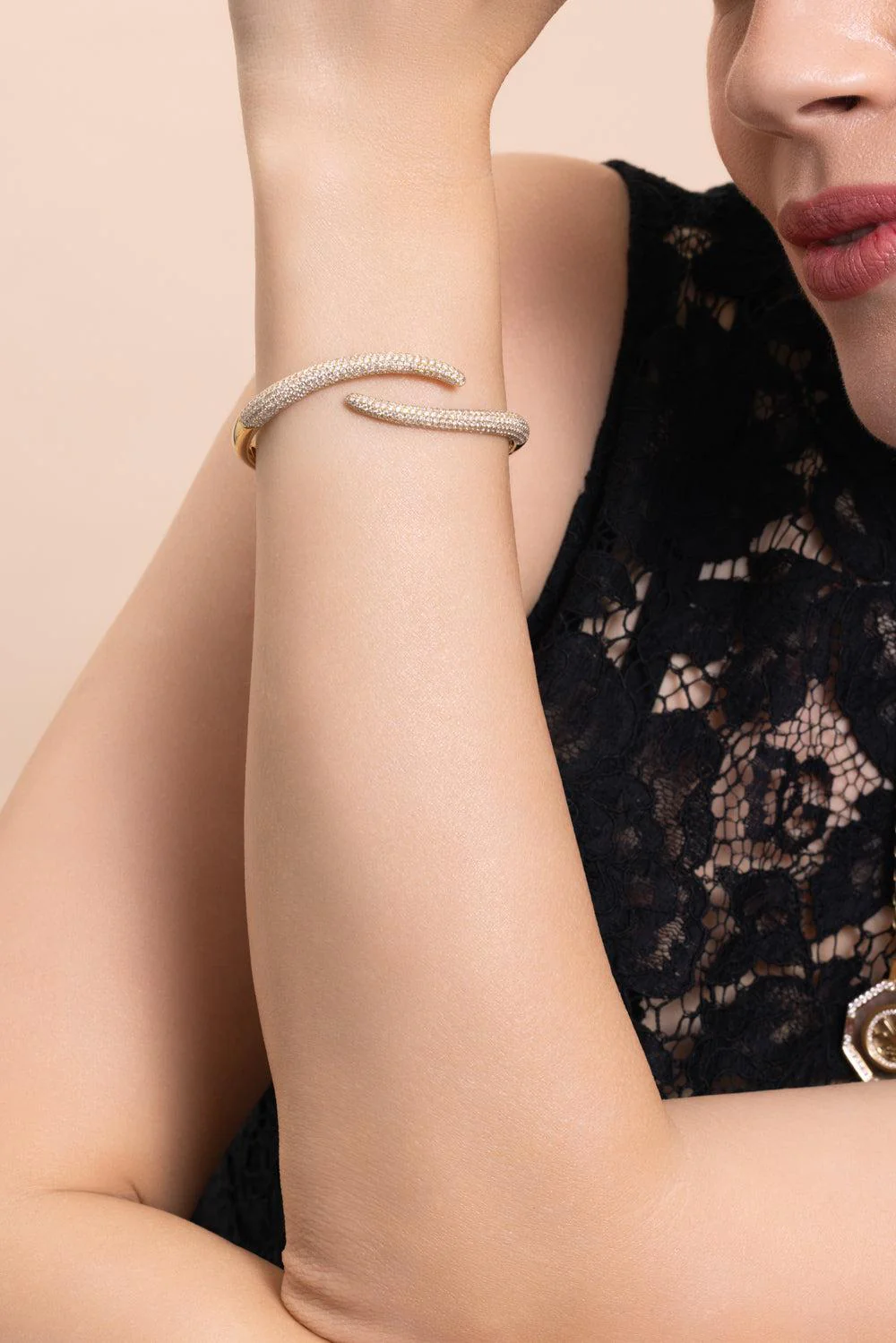 Diamond Tale Bangle Bracelet - Image 2