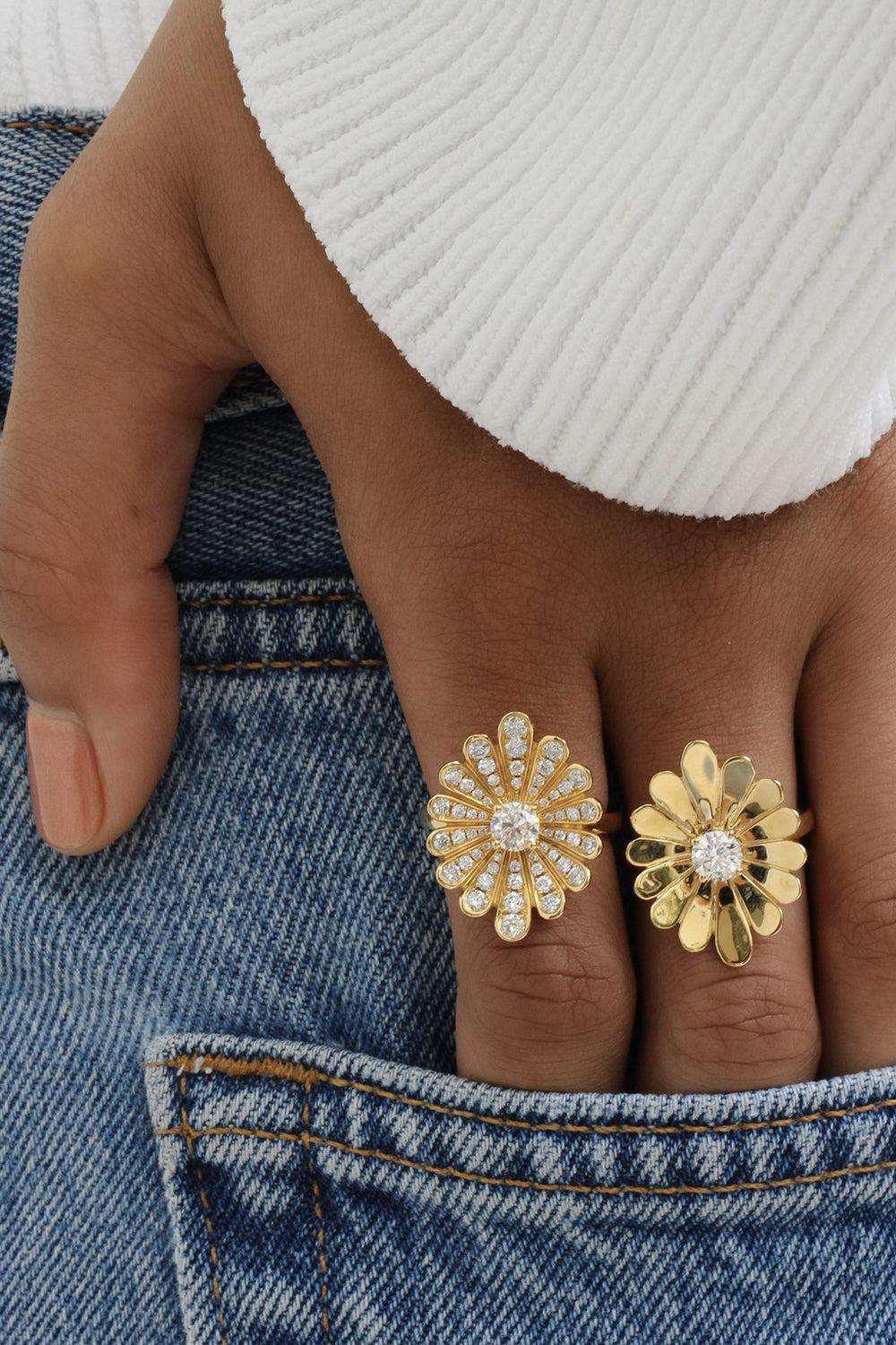 Diamond Water Lily Ring - Image 2