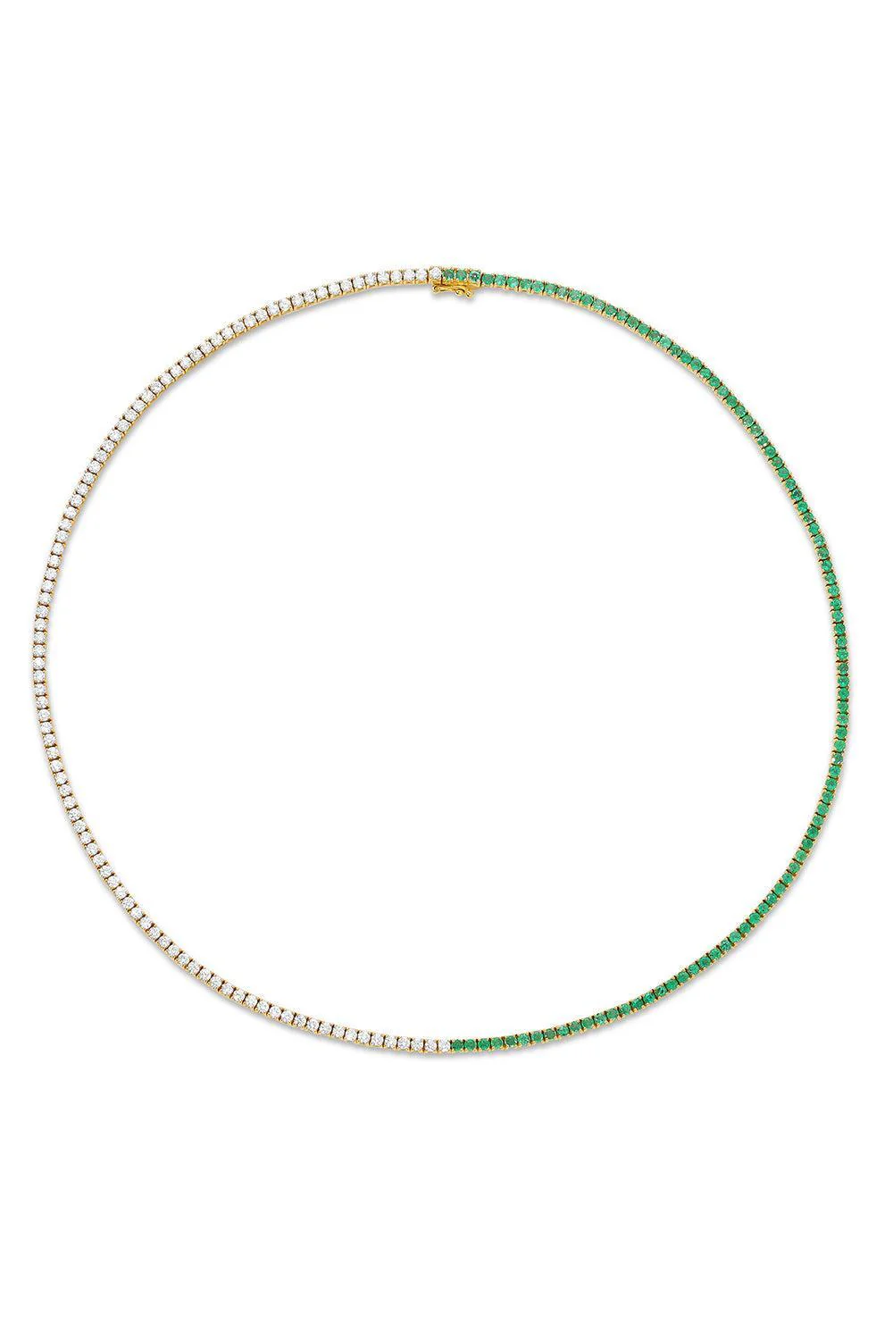 Emerald Diamond Hepburn Choker Necklace