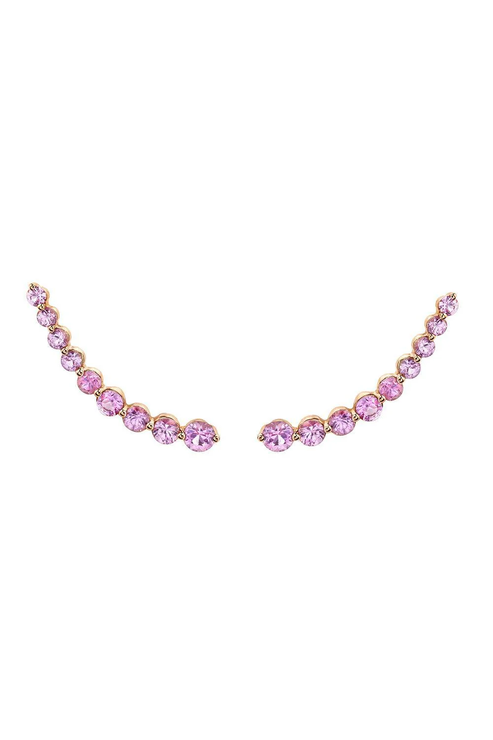 Floating Pink Sapphire Earrings