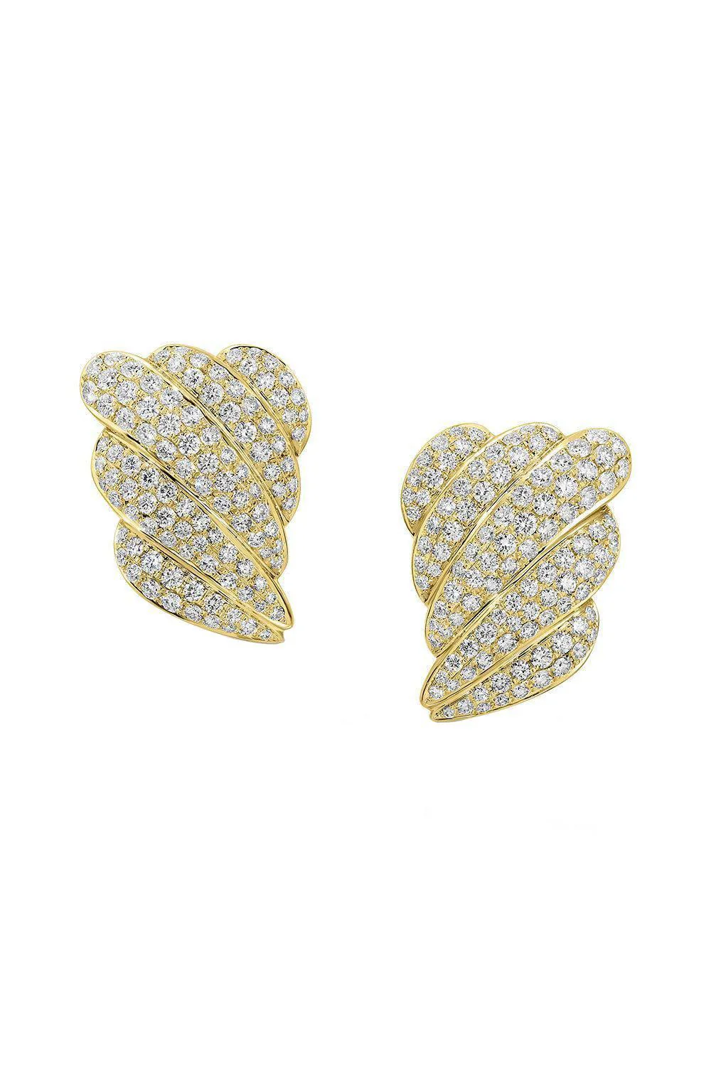 Large Diamond Croissant Earrings