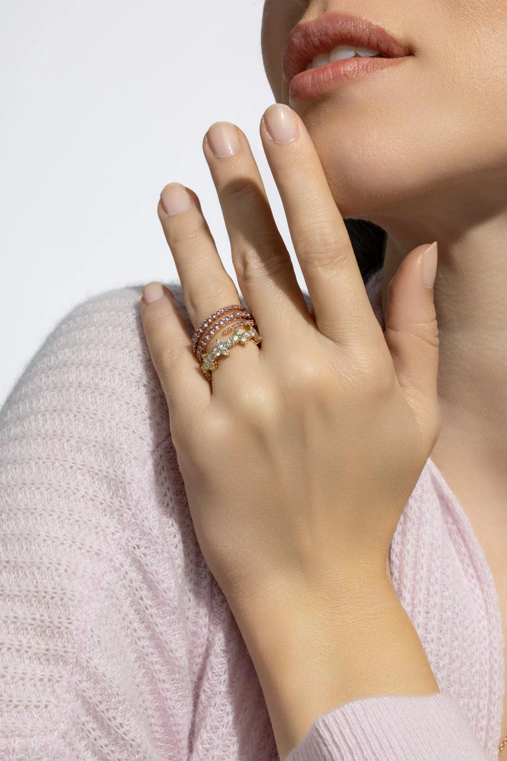 Pink Sapphire Coil Ring - Image 4