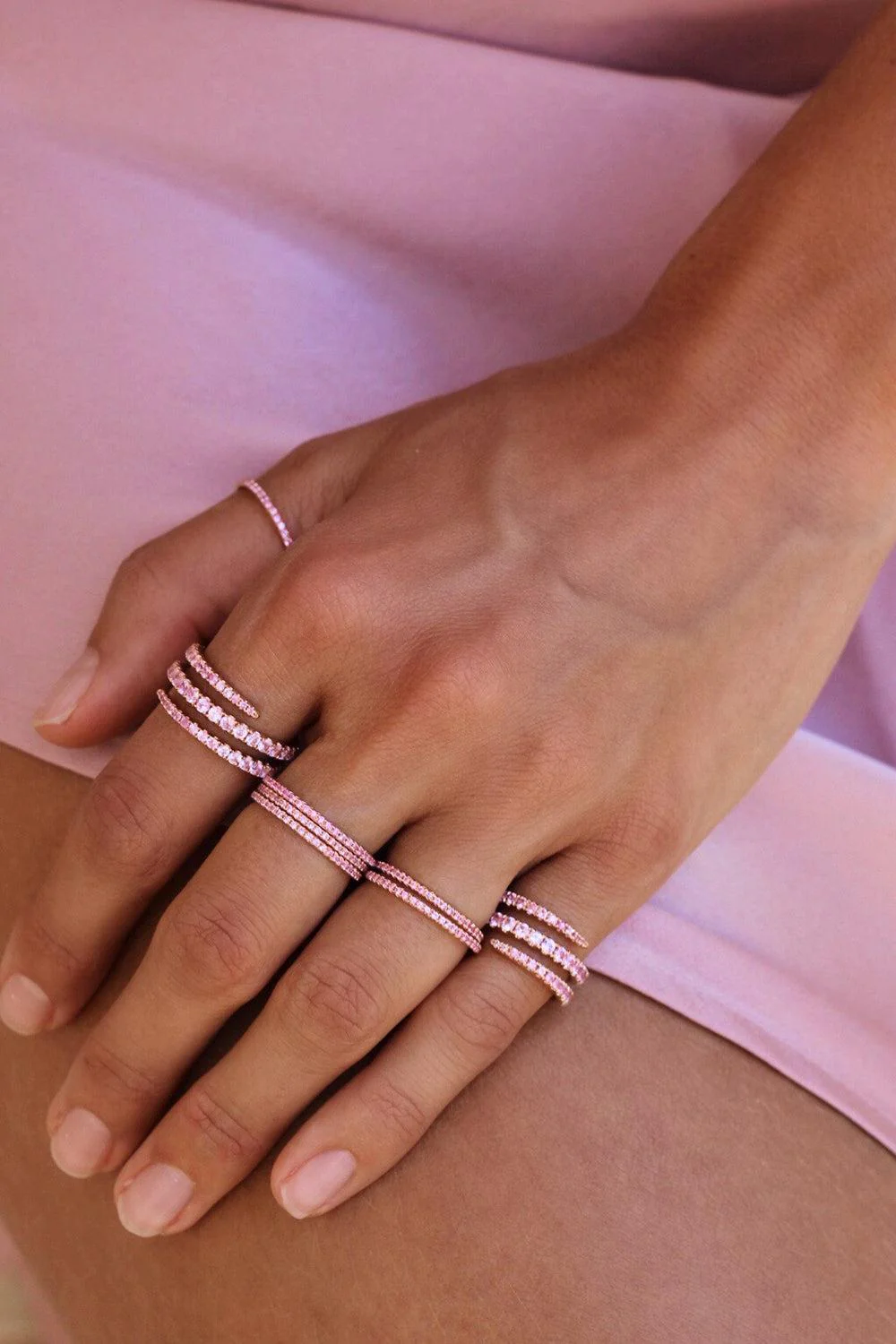 Pink Sapphire Coil Ring - Image 5