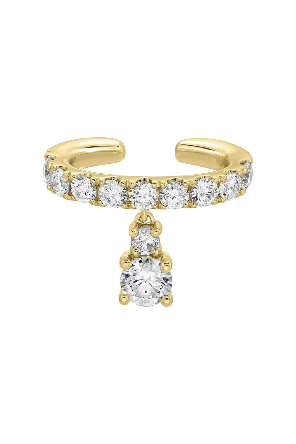 Round Diamond Drop Daphne Ear Cuff