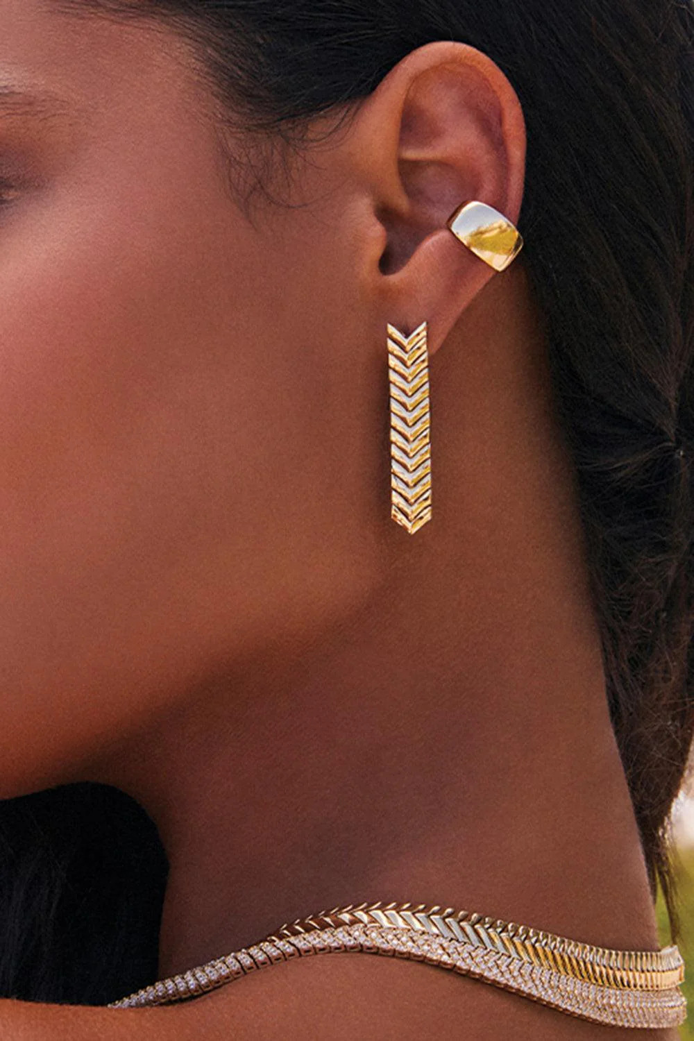 Zipper Drop Earrings - Image 2