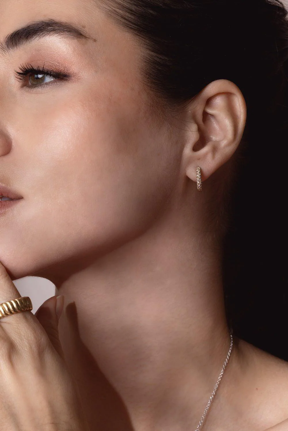 Zoe Huggie Earrings - Image 3