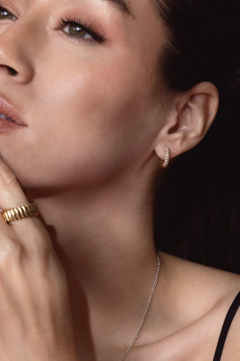 Zoe Huggie Earrings - Image 4