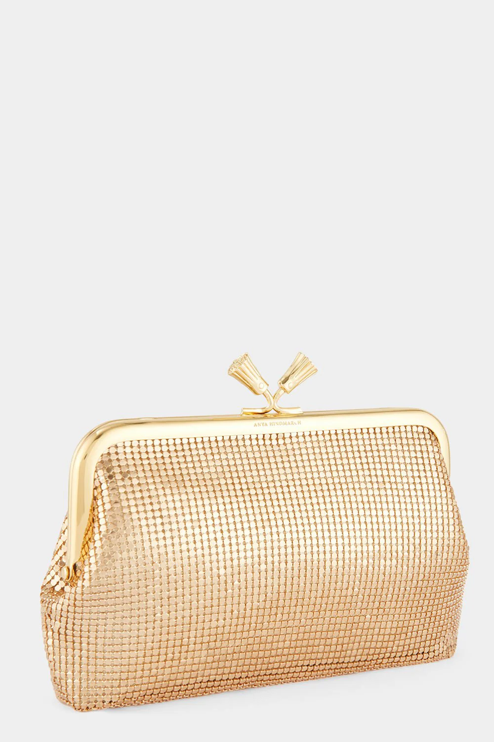 Maud Tassel Clutch - Gold Mesh - Image 5