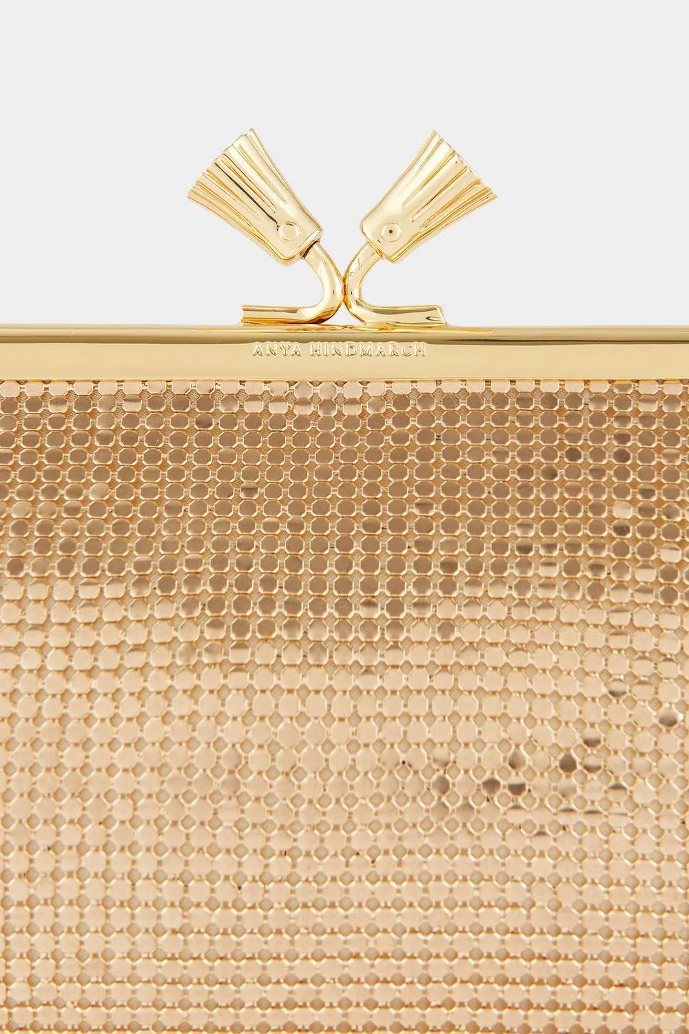 Maud Tassel Clutch - Gold Mesh - Image 6