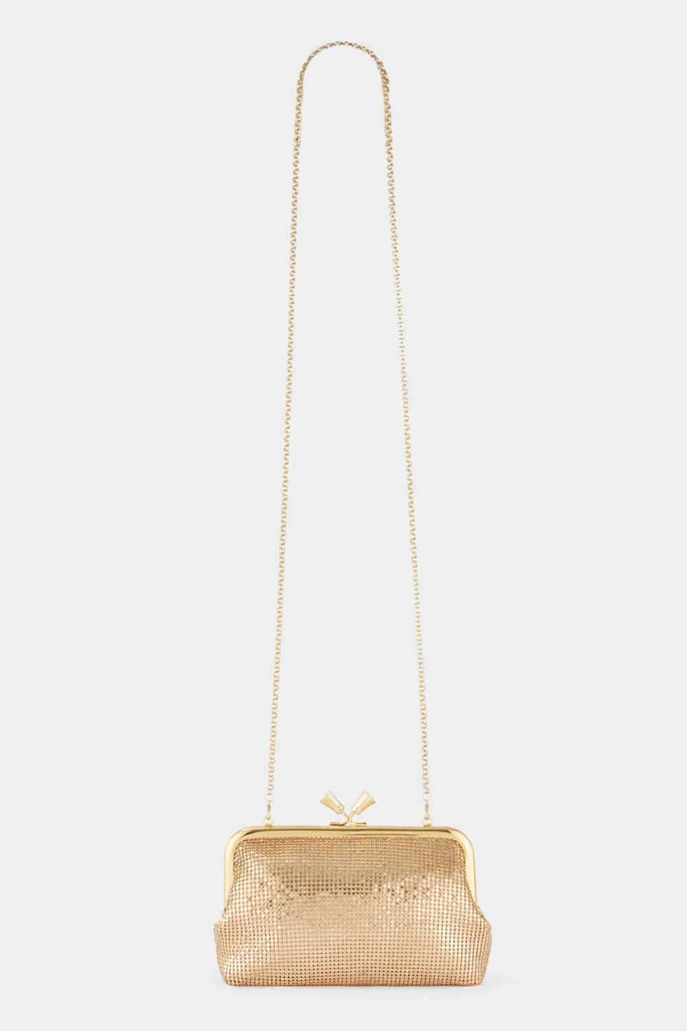 Maud Tassel Clutch - Gold Mesh - Image 7