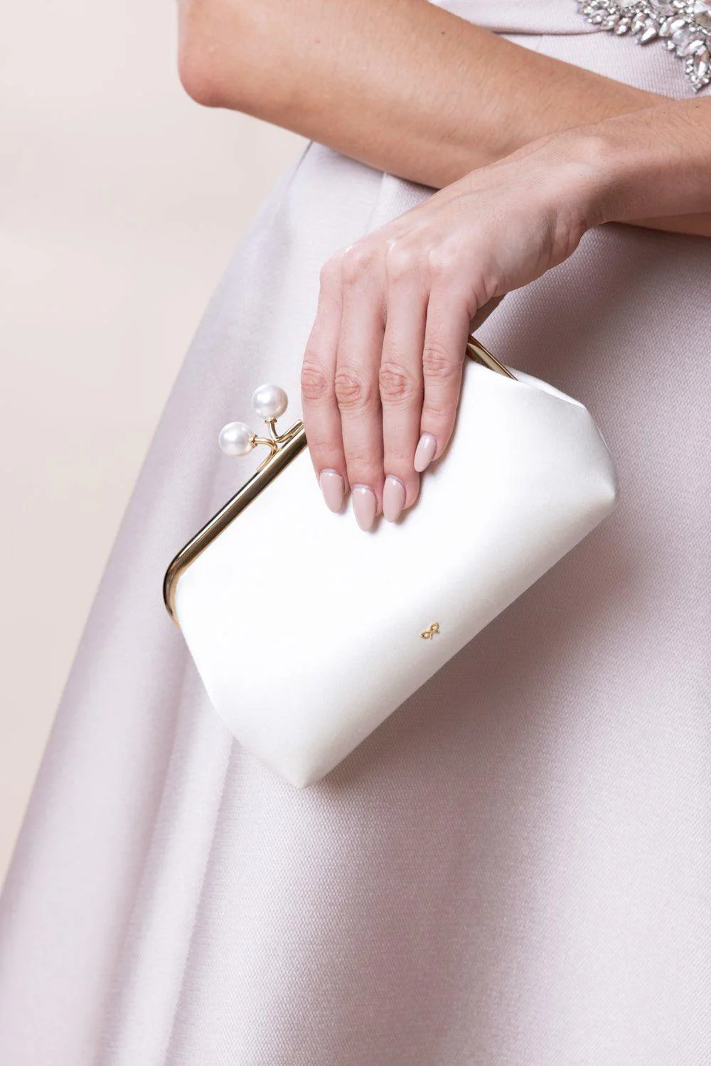 Maud Pearl Clutch - Chalk - Image 5