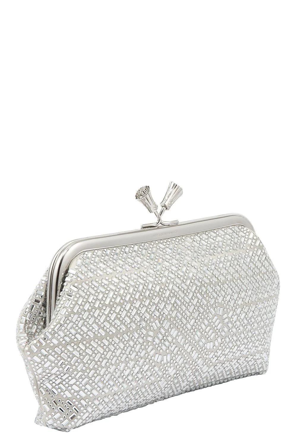 Maud Tassel Clutch - Silver Crystal - Image 7