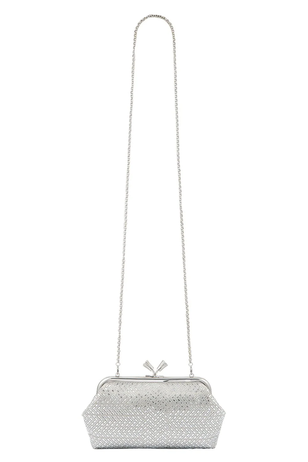Maud Tassel Clutch - Silver Crystal - Image 8