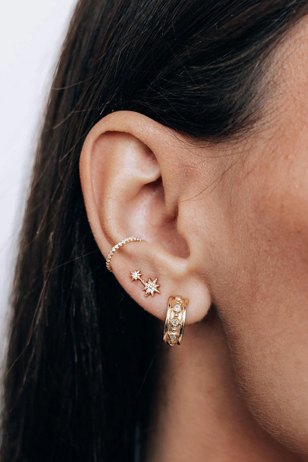 Aztec North Star Double Stud Earring - Image 2