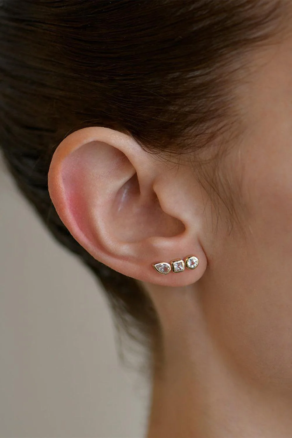 Cléo Jaeda Triple Crawler Stud Earrings - Image 2