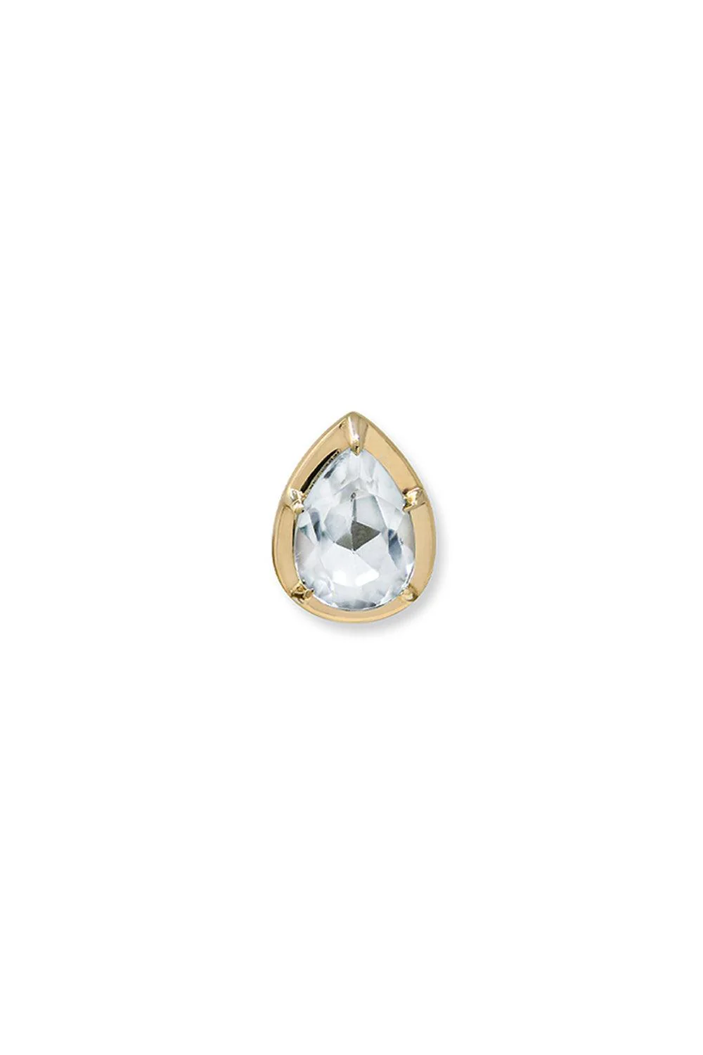 Clear Topaz Mélia Pear Stud Earring