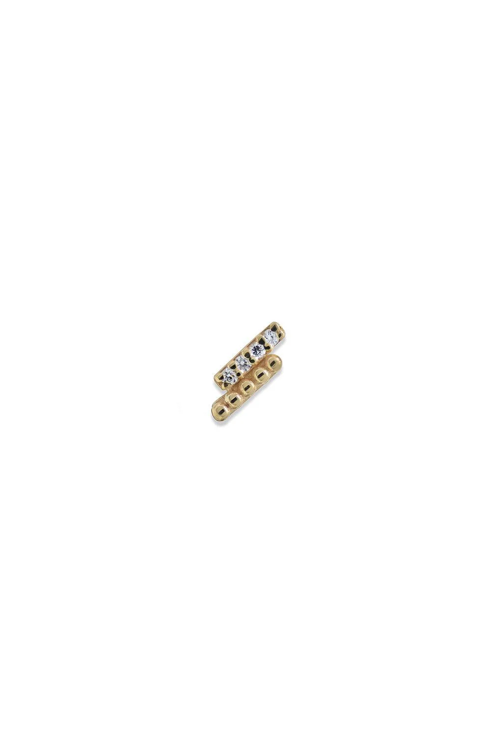 Dew Drop Two Row Stud Earring