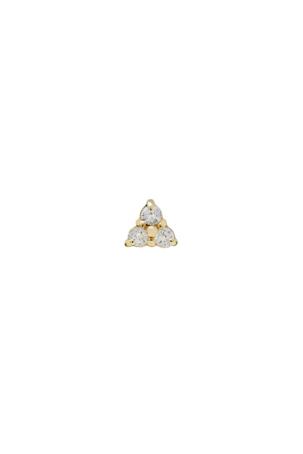 Diamond Cléo Trio Triangle Cluster Stud Earring