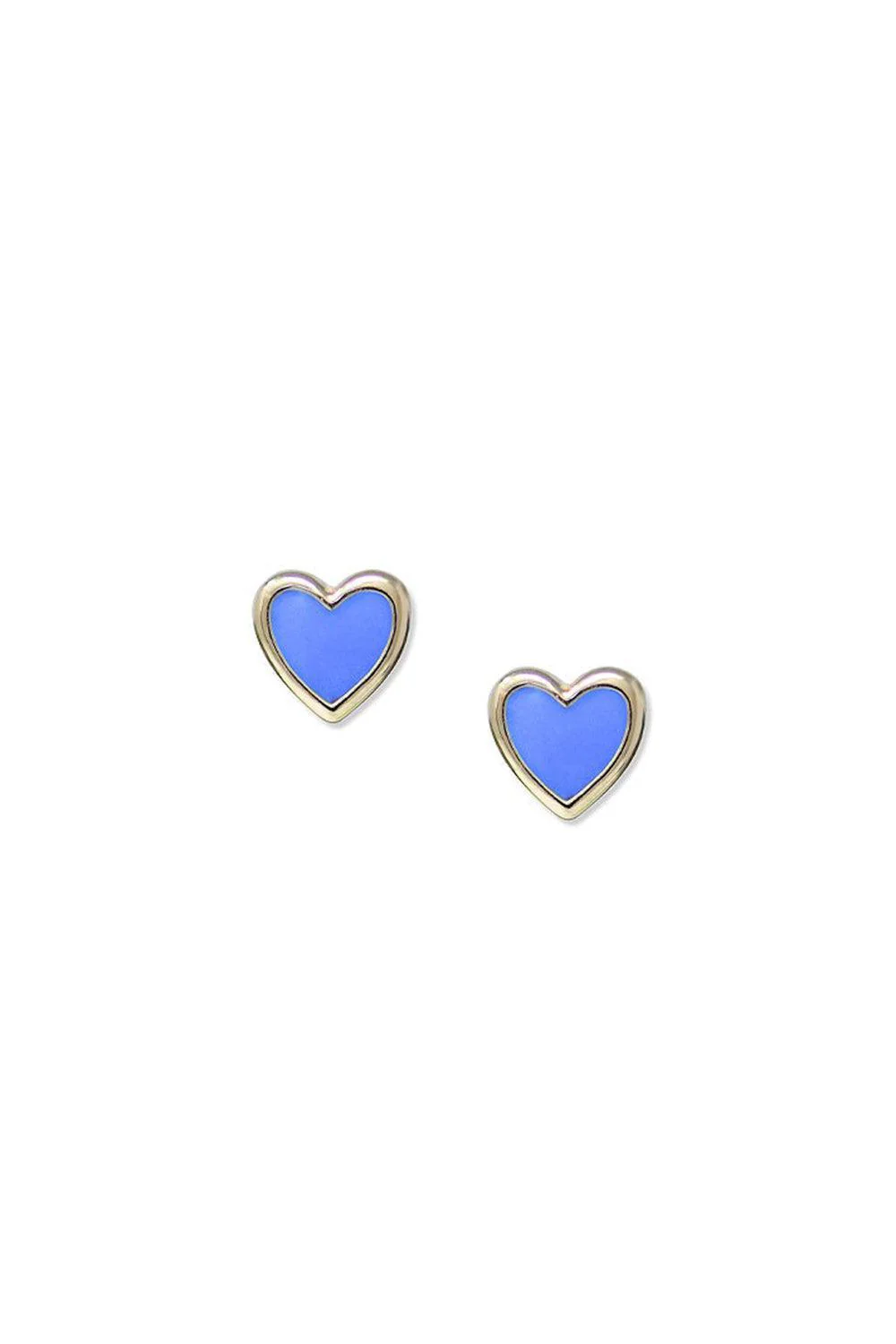 Enamel Heart Stud Earrings