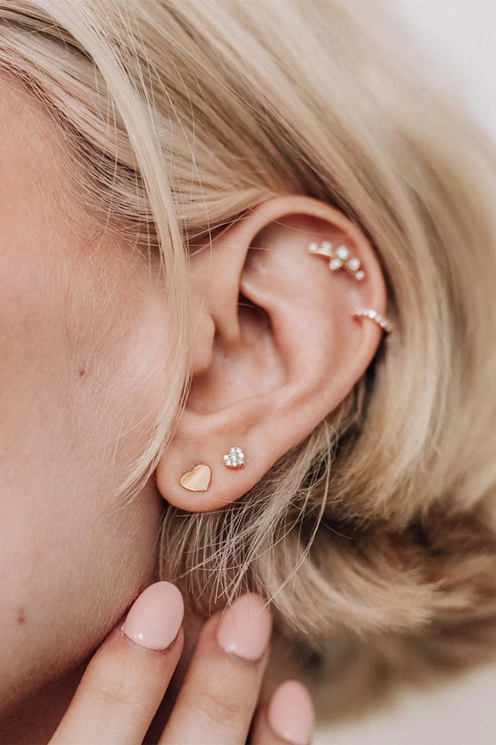 Love Letter Heart Stud Earrings - Image 2