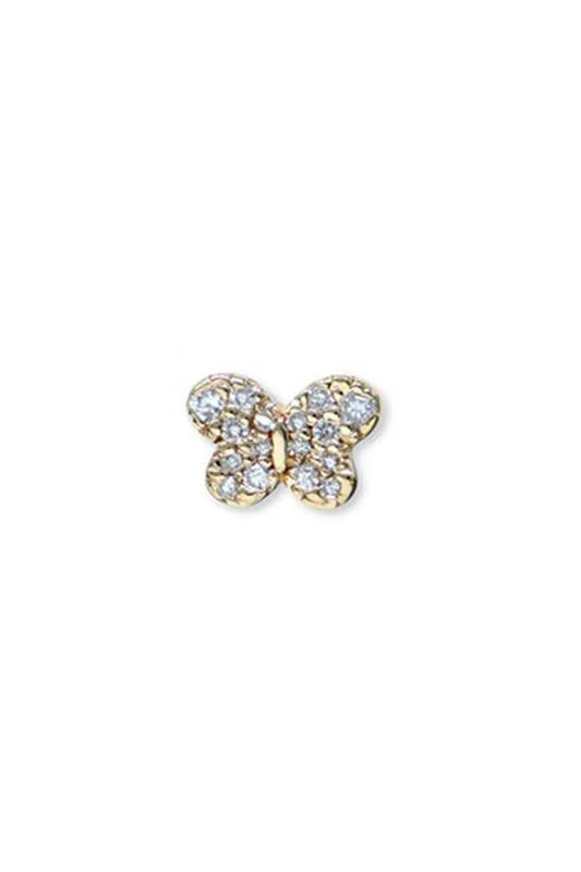 Love Letter Pavé Butterfly Stud Earring