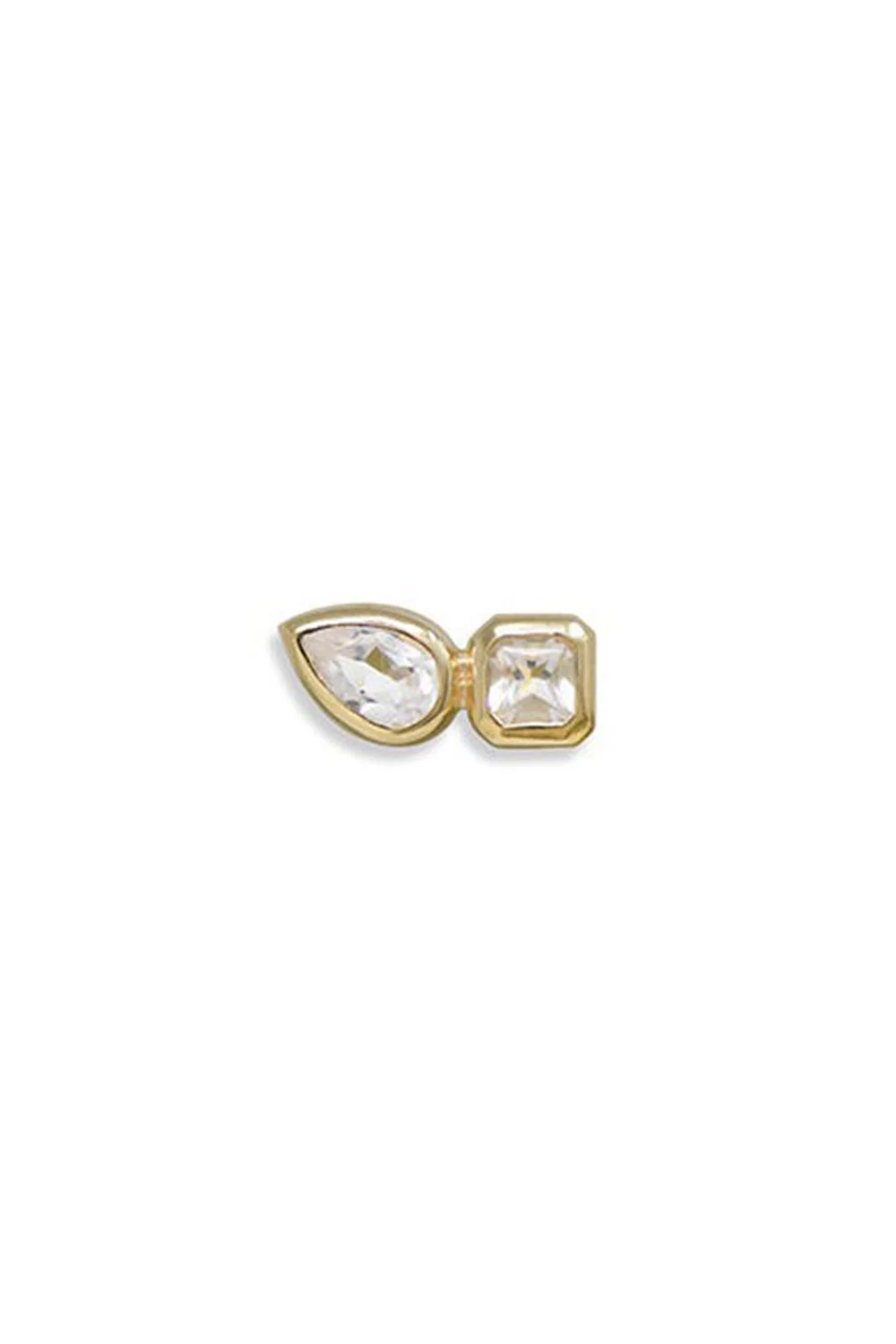 White Topaz Cléo Jaeda Double Pear Stud Earring - Image 3
