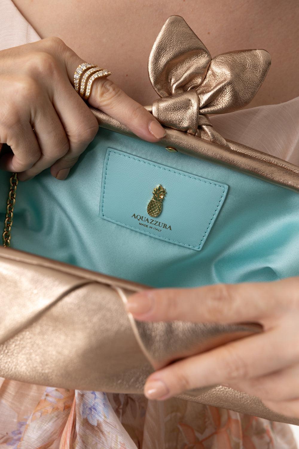 Bow Tie Clutch - Light Copper Gold - Image 3