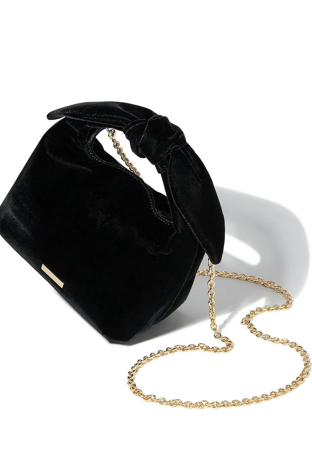 Bow Tie Hobo Mini Bag - Black Light Gold - Image 6