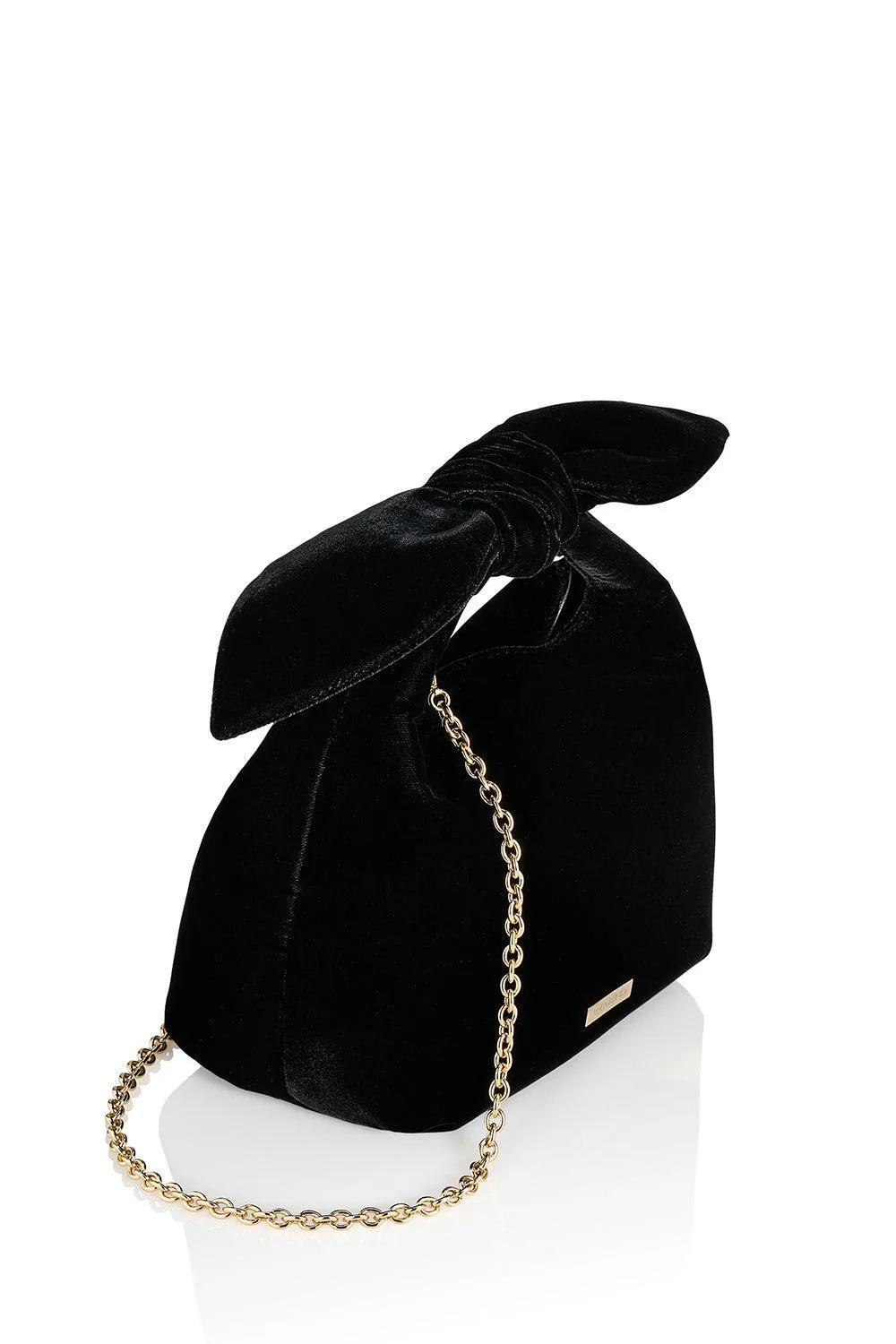 Bow Tie Hobo Mini Bag - Black Light Gold - Image 7