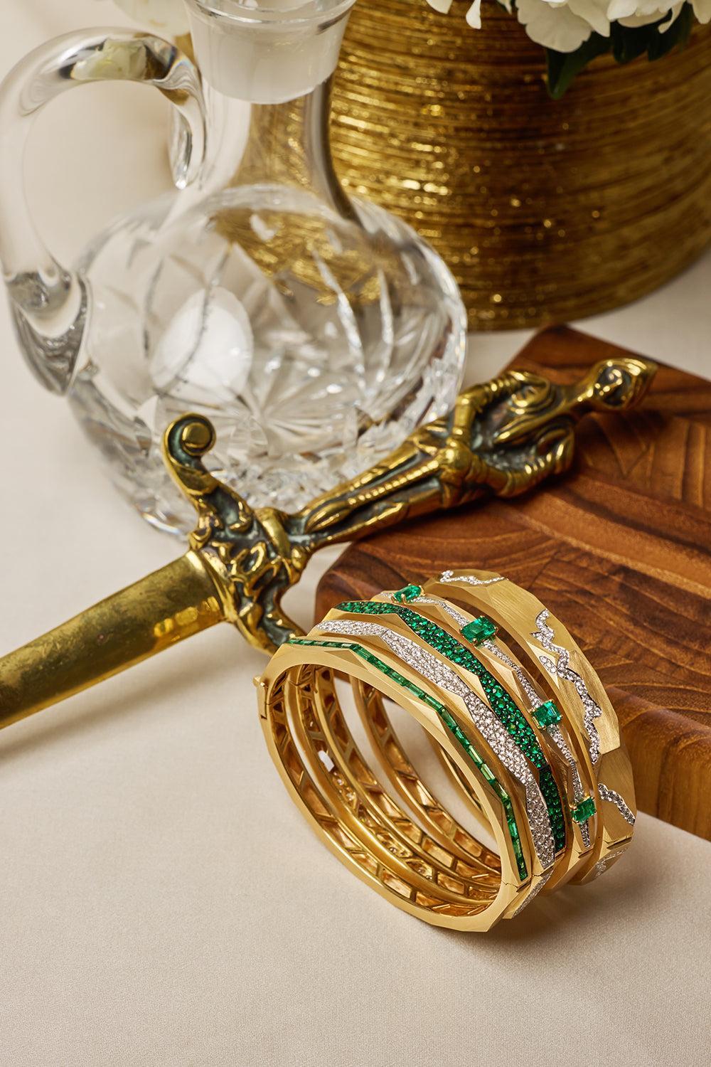 Diamond Kintsugi Bangle Bracelet - Image 2
