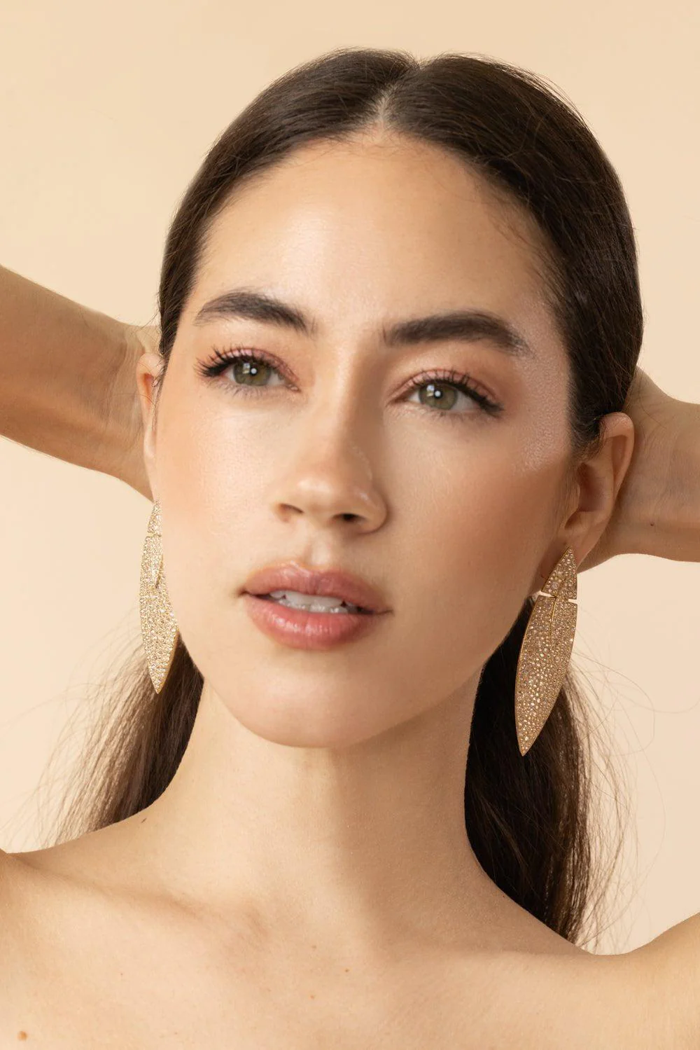 Diamond Oval Earrings - Image 3