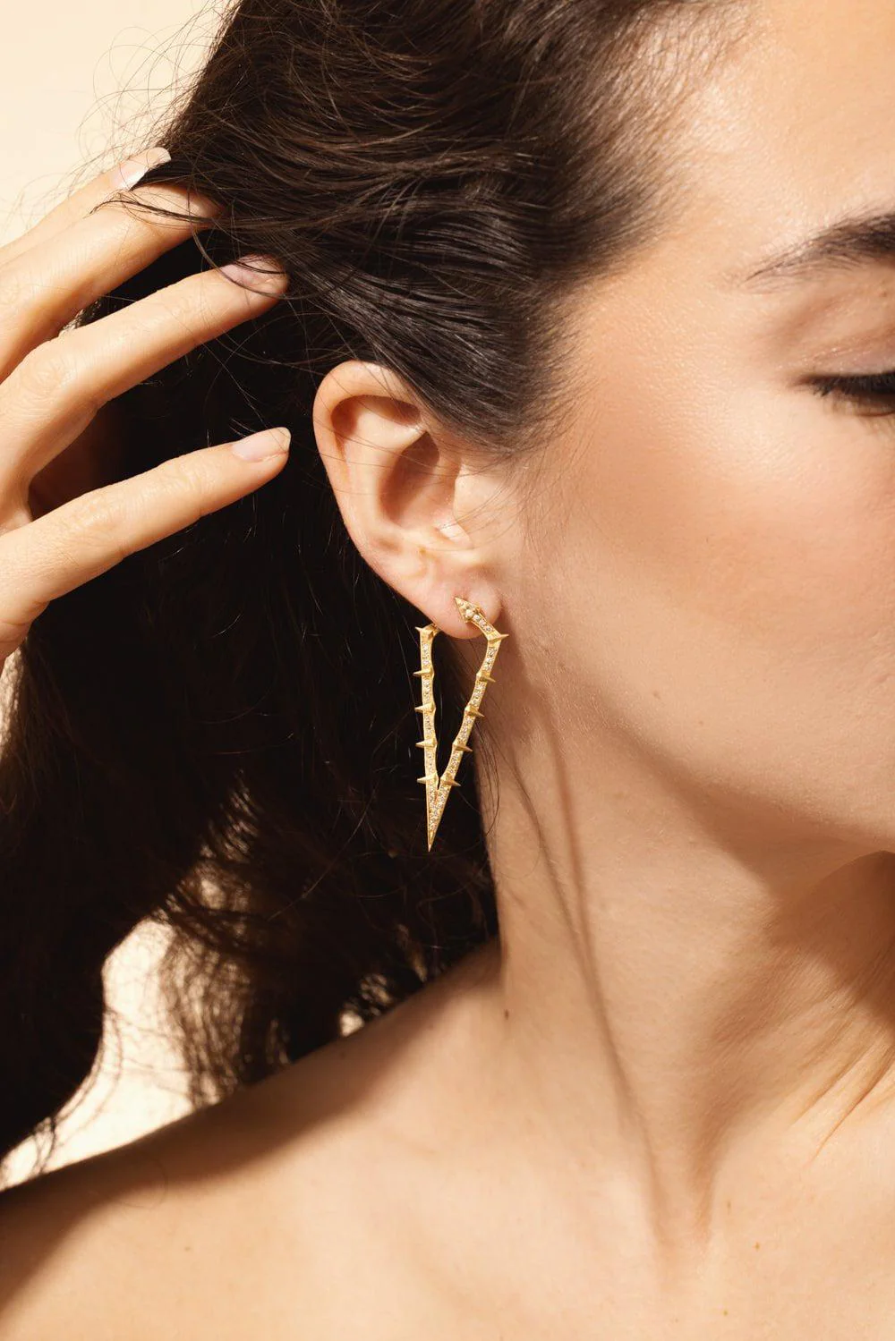 Diamond Spike Earrings - Image 2
