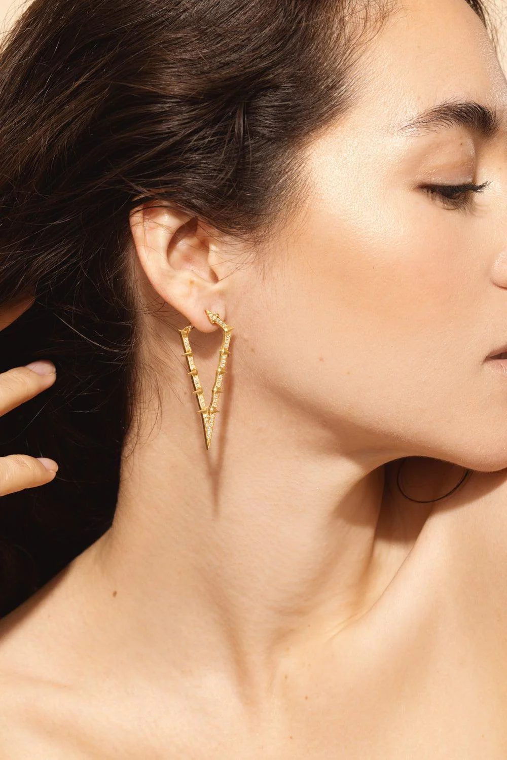 Diamond Spike Earrings - Image 4