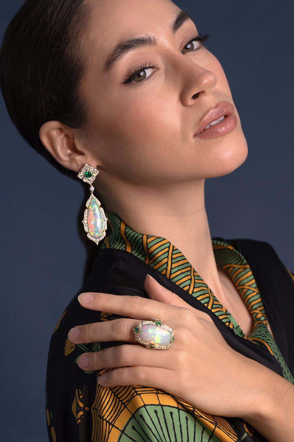 Emerald Opal Earrings - Image 5