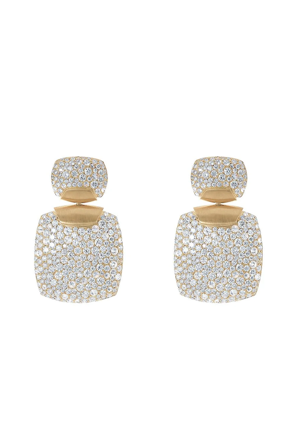 Full Diamond Lightening In A Square Earrings
