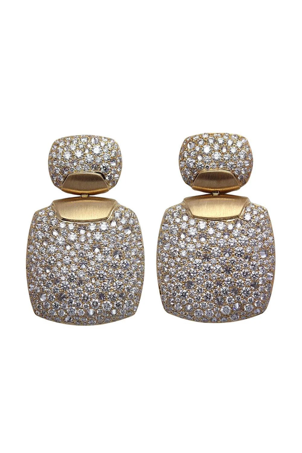 Lightning in A Square Diamond Earrings