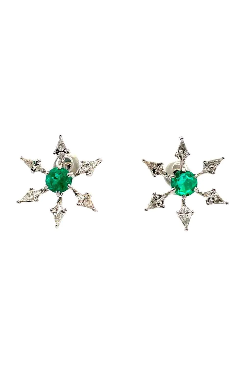 Paraiba Brazil Diamond Kite Stars Earrings
